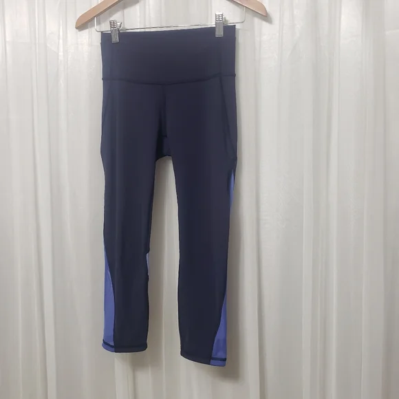 Lululemon Sz 4 Mix & Mesh 21" Leggings in Midnight - Picture 5 of 16